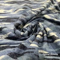 Úplet Maskáč melírovaný Modročierno - cena za 10 cm