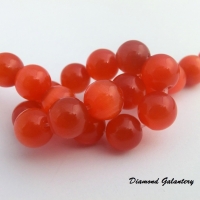 Korálka Mačacie oko 10 mm - červená