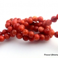 Oranžovočervený koral 4 mm