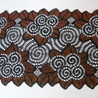 Krajka 180 mm - čiernozlatá