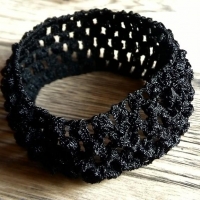 Elastická čelenka 40 mm - čierna