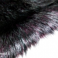 Kožušina umelá - tmavofialová s fialovým melírom - cena za 10 cm