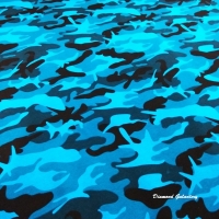 Teplákovina maskáč tyrkys - cena za 10 cm