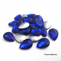 Ozdobné kamienky 13 x 18 mm - sklenené - Kráľovská modrá