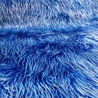 Kožušina umelá - modrá melírová - cena za 10 cm