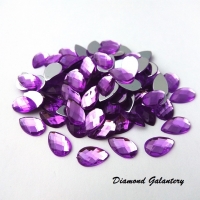 Ozdobné kamienky 8 x 13 mm - Fialové
