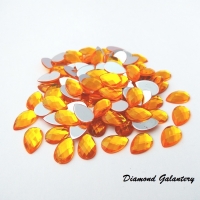 Ozdobné kamienky 8 x 13 mm - Žltooranžové