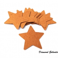 Vianočná vysačka papierová hviezda - hnedá