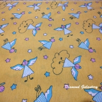 Flanel - anjelíci oranžoví - cena za 10 cm