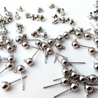 Puzetka 5 x 15 mm - striebro - cena za pár