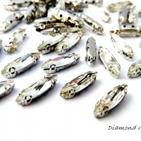 Našívacia aplikácia - 4 x 15 mm - Crystal