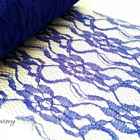 Ozdobná tylová krajka 15 cm - kráľovská modrá