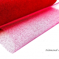 Tyl 15 cm s trblietkami - tmavoružový