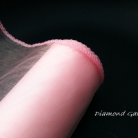 Obšitá organza 12 cm - ružová svetlá