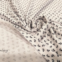 Úplet Kotvy - čierne na bielom - cena za 10 centimetrov