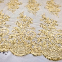 Krajková látka - Krémová - cena za 10 cm