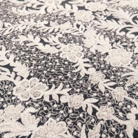 Luxusná krajková látka - Biela vzor II - cena za 10 cm