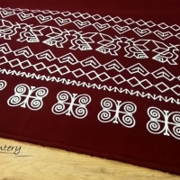 Flauš - Čičmany - Vínový - cena za 10 cm