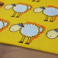 Bavlnená látka - Ovečky - cena za 10 centimetrov