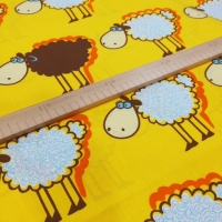 Bavlnená látka - Ovečky - cena za 10 centimetrov