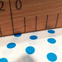 Bavlnená látka - Bodky 6,5 mm tyrkys - cena za 10 centimetrov