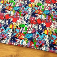 Teplákovina - Digitálna potlač - Super hrdinovia - cena za 10 centimetrov