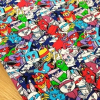 Teplákovina - Digitálna potlač - Super hrdinovia - cena za 10 centimetrov