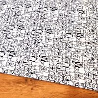 Úplet - Zvieratká - čieno biele - cena za 10 cm