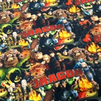 Úplet - Digitálna potlač - Dragon - cena za 10 centimetrov