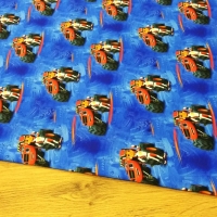 Teplákovina - Digitálna potlač - Plamienok - cena za 10 centimetrov