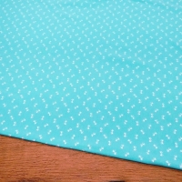 Teplákovina - Mašličky tyrkys - cena za 10 cm