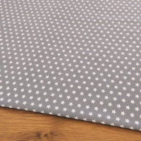 Bavlnená látka - Hviezdičky 10 mm na šedom - cena za 10 centimetrov