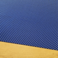 Bavlnená látka - Bodky na tmavšom kráľovsko modrom 2 mm - cena za 10 cm