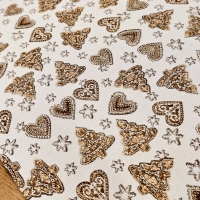 Látka pretkávaná lurexovou niťou - Medovníčky - cena za 10 cm