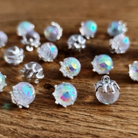 Štrasový gombík - 10 mm - Crystal AB