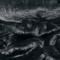 Kožušina poťahová - Čierno šedá - cena za 10 centimetrov