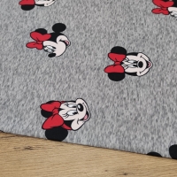 Teplákovina - Minnie hlavičky - cena za 10 centimetrov
