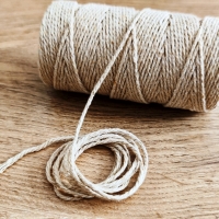 Dekoračný Macrame špagát - 2 mm - Natur