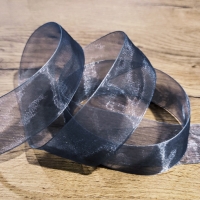 Ozdobná stuha organzová - 40 mm - Tmavošedá