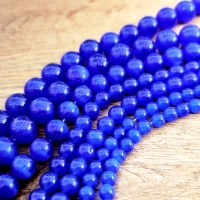 Korálka Mačacie oko 10 mm - kráľovská modrá