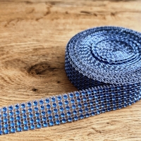 Kamienková stuha - Kráľovská modrá - šírka 2 cm - cena za 10 cm