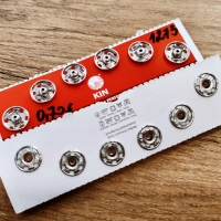 Patent kovový 13 mm - strieborný