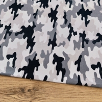 Teplákovina - Maskáč šedo čierny - cena za 10 centimetrov