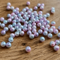 Perličky 6 mm - Melírové modro ružové