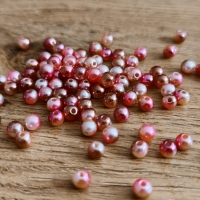 Perličky 6 mm - Melírové ružovo hnedé