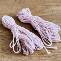 Dekoračný špagát - Ružovo biely - 2 mm
