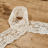 Krajka - Krémová elastická - 30 mm