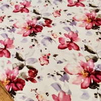 Teplákovina - Kvety - cena za 10 centimetrov