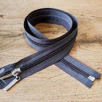 Zips deliteľný 75 cm - šedý