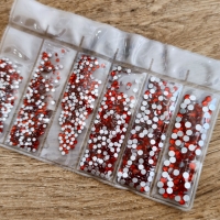Ozdobné kamienky mix 1580 kusov - Emerald - 1,3 mm - 3 mm